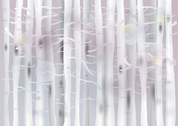 微妙的白桦林 — 图库矢量图片