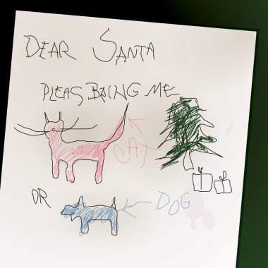 Letter to Santa clipart