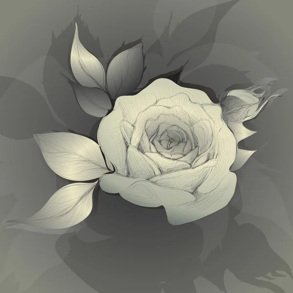金属玫瑰 — 图库矢量图片