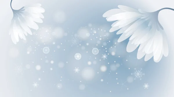 抽象的な花を雪します。 — ストックベクタ
