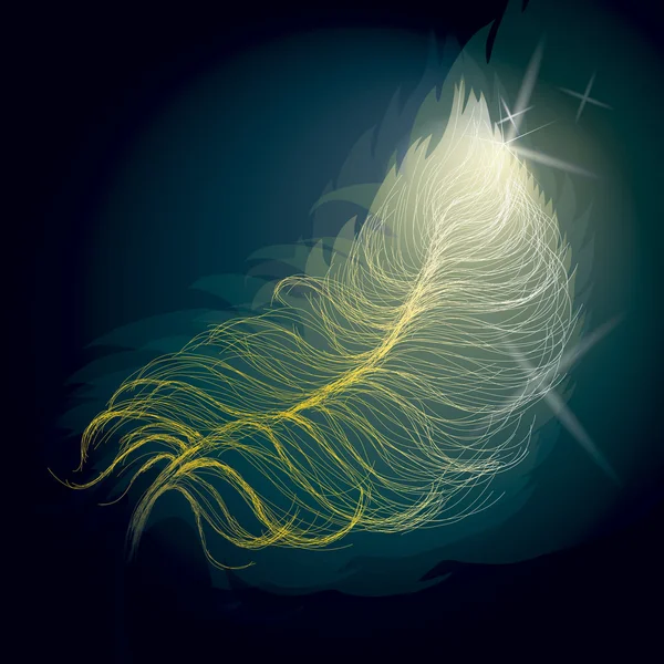 Plume d'or — Image vectorielle
