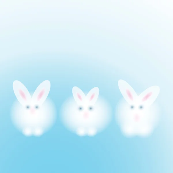 Tres conejos — Vector de stock