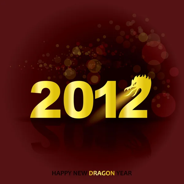 Dragon jaar 2012 — Stockvector