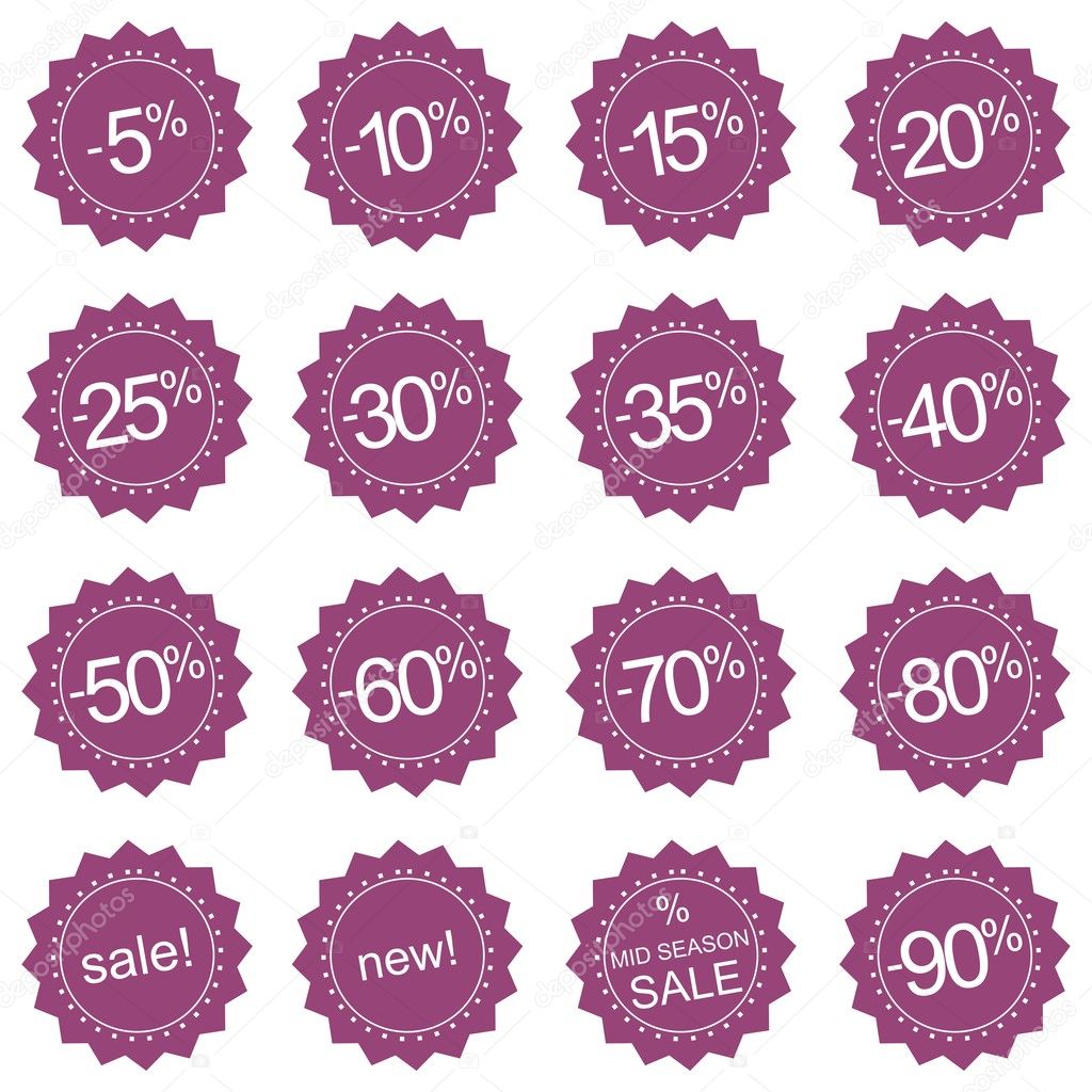 Retro vector sale icons, tag stickers or labels