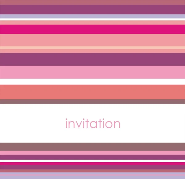 stock vector Vector invitation card with horizontal pink and violet bars