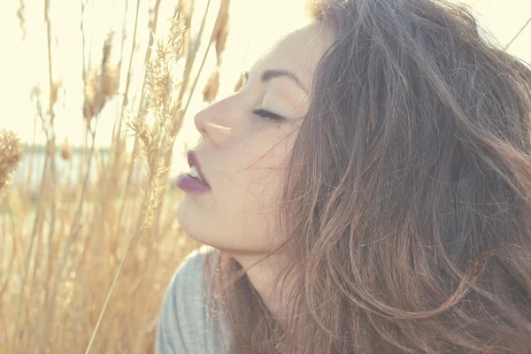 stock image Brunette in the sun