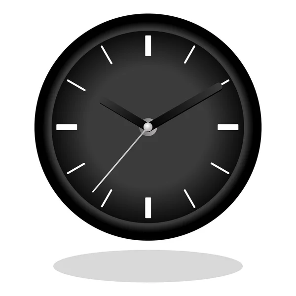 Horloge noire — Image vectorielle