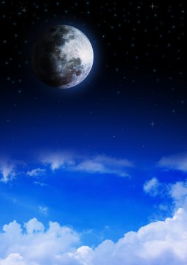 Moon On Space clipart