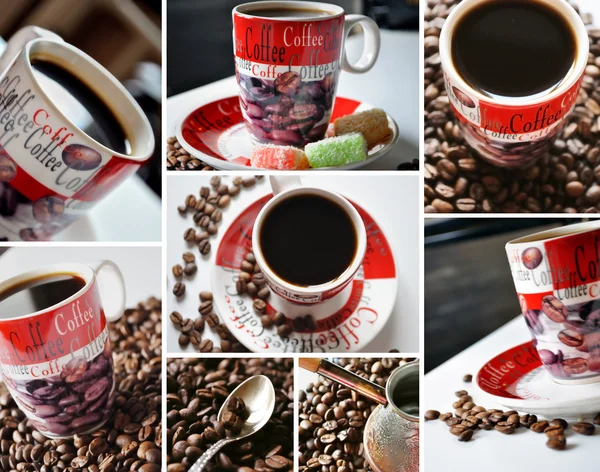 Collage hora del café —  Fotos de Stock