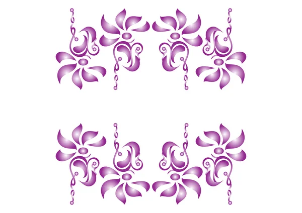 Éléments décoratifs fleurs — Image vectorielle