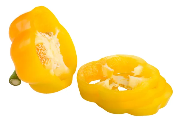 Gele peper gesneden — Stockfoto