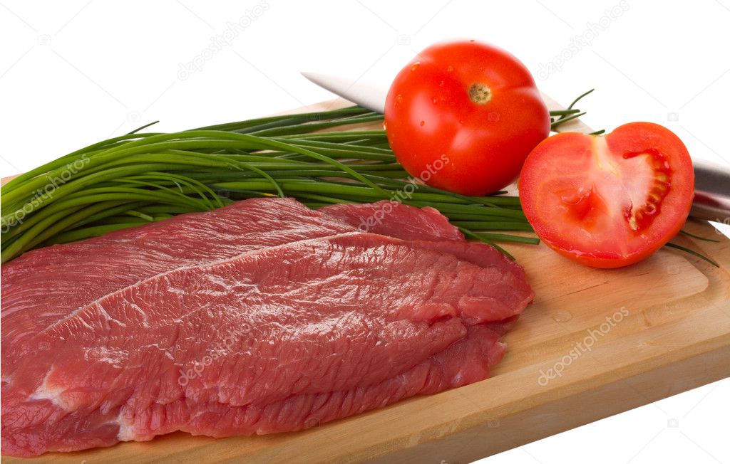 Raw fresh beef steak