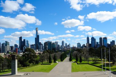 Melbourne city skyline clipart