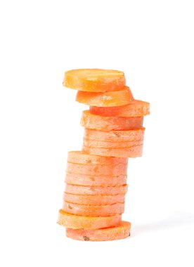 Carrot slices column clipart