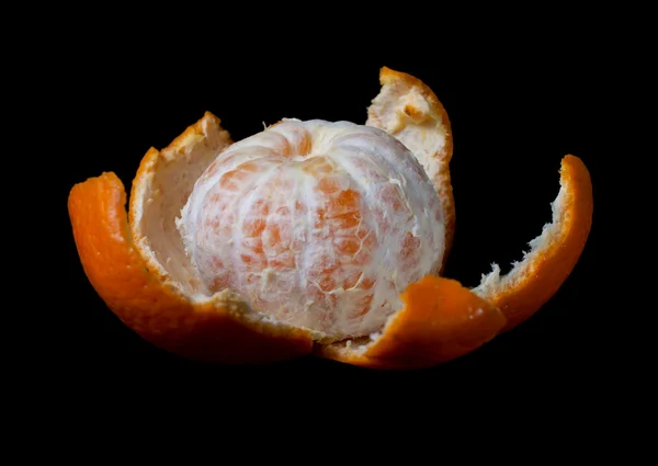 Jediné oloupané mandarinky — Stock fotografie