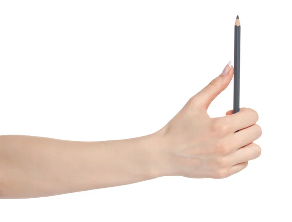 Frauenhand mit Bleistift — Stockfoto