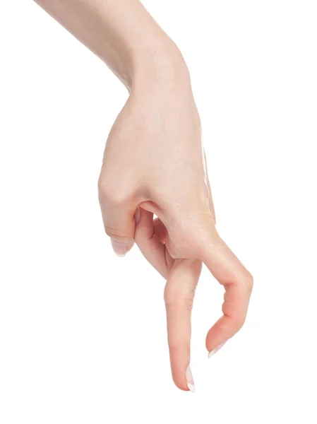 Mulher mão pessoa gesto — Fotografia de Stock