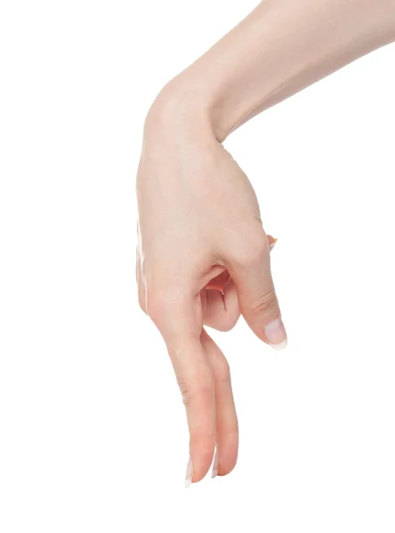 Mulher mão pessoa gesto — Fotografia de Stock