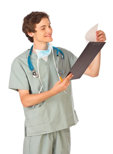 Happy young doctor smiling — Stock Photo, Image