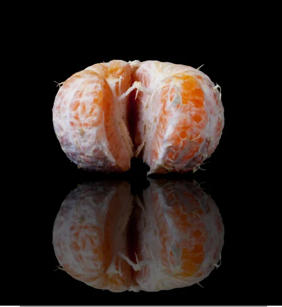 Single peeled mandarin — Stock Photo, Image