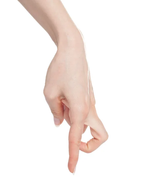 Kvinna hand person gest — Stockfoto