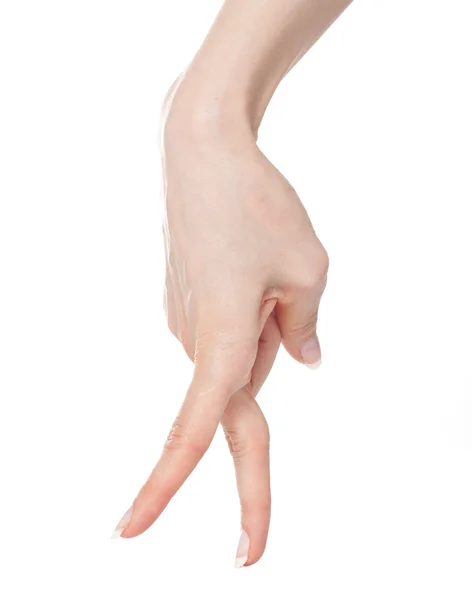 Kvinna hand person gest — Stockfoto