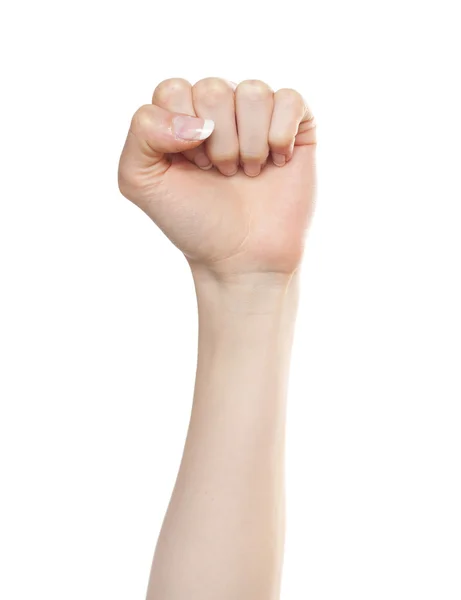 Woman hand in fist — Stock Photo, Image