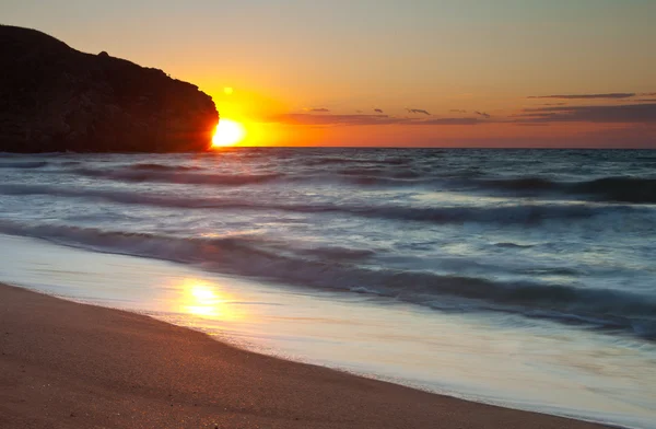 stock image Sut setting over the sea