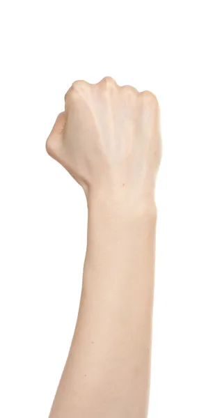 Mujer mano en puño — Foto de Stock
