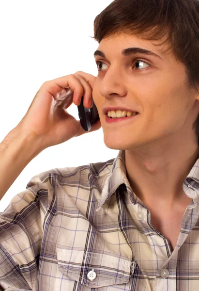 Young male using mobile phone — Stock Photo, Image