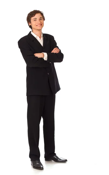 Confident young business man smiling — Stock Photo, Image