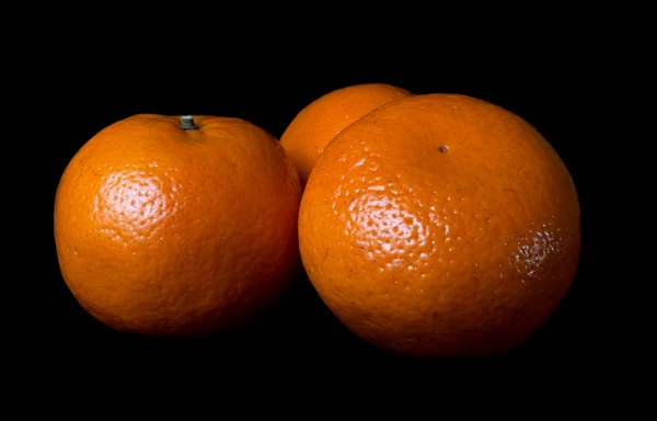 Three beatiful mandarins — Stock fotografie