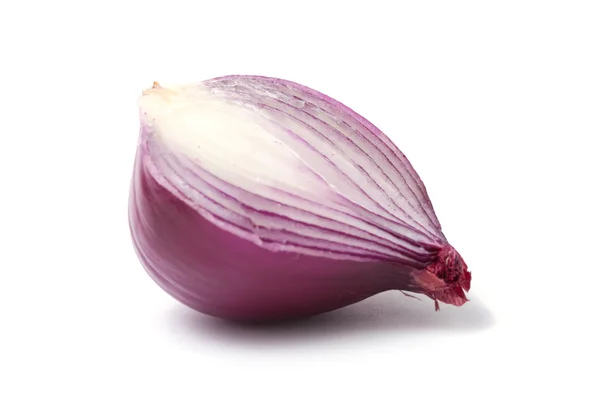 Sliced red onion isolated on white background — Stock Photo, Image