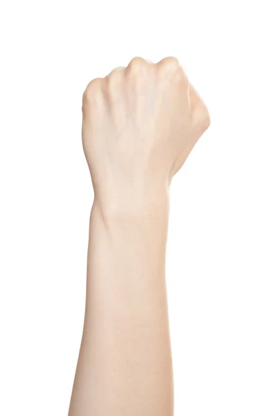 Woman hand in a fist — Stock Photo, Image