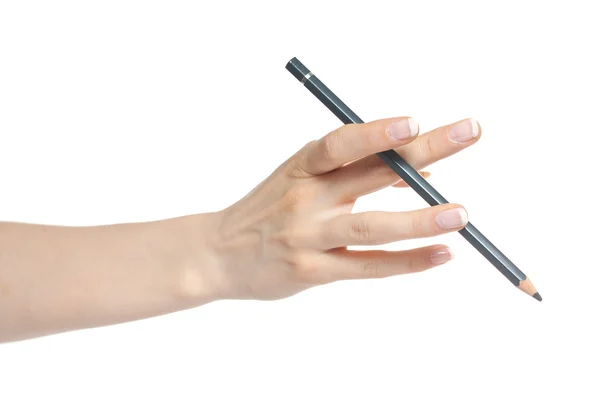 Woman hand with pencil — Stock Photo, Image