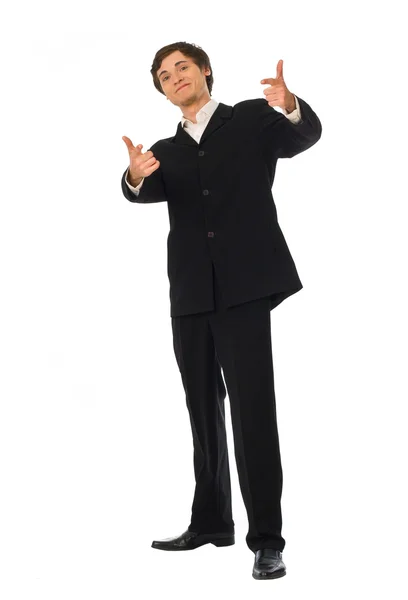 Young business man pointing at you — Stock Photo, Image