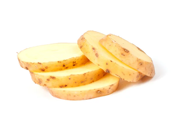 Pommes de terre jaunes tranchées — Photo