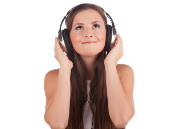 kadın dinlemek müzik kulaklık