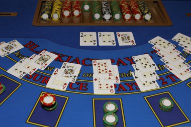 Casino - blackjack table clipart