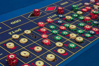 Casino - american roulette table clipart