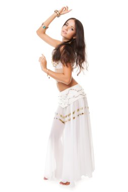 Beautiful woman in the belly dance clipart