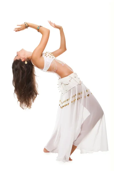 在活跃的阿拉伯文舞蹈美丽的女人 — 图库照片