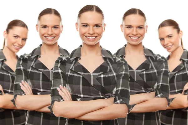 Business concept army clones office managers — Stock Photo, Image
