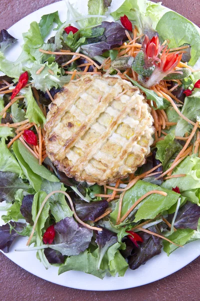 Вегетарианский пирог с зеленью — стоковое фото