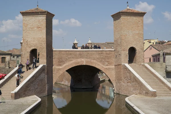 stock image Comacchio the three bridges