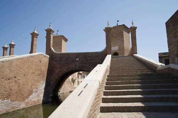 stock image Comacchio the three bridges