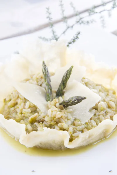 Risotto met asperges — Stockfoto