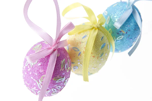 Easter egg with colorful bow — Stock Photo, Image