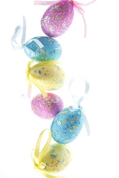 Easter egg with colorful bow — Stock Photo, Image
