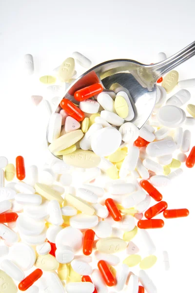 Kanállal tabletták — Stock Fotó